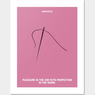 Perfection In The Work Aristotle Quotes Posters and Art